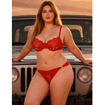 OH YEAH! OH YEAH! RED SEXY LACE LINGERIE SET 2XL RED