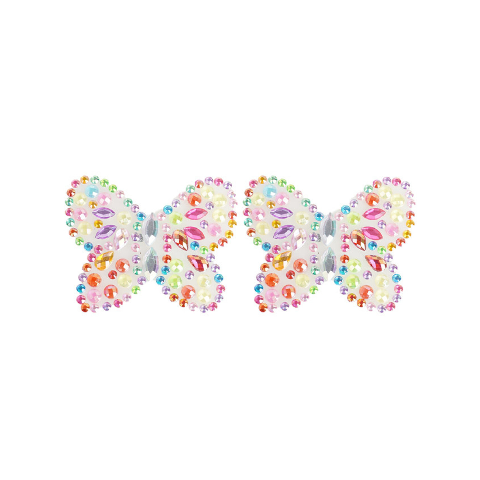 OH YEAH! OH YEAH! COLORFUL BUTTERFLY GLASS RHINESTONE NIPPLE COVERS ONE SIZE