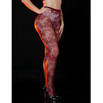 OH YEAH! OH YEAH! BURGUNDY SEXY VINE FLOWER FISHNET PANTYHOSE XS-M BURGUNDY