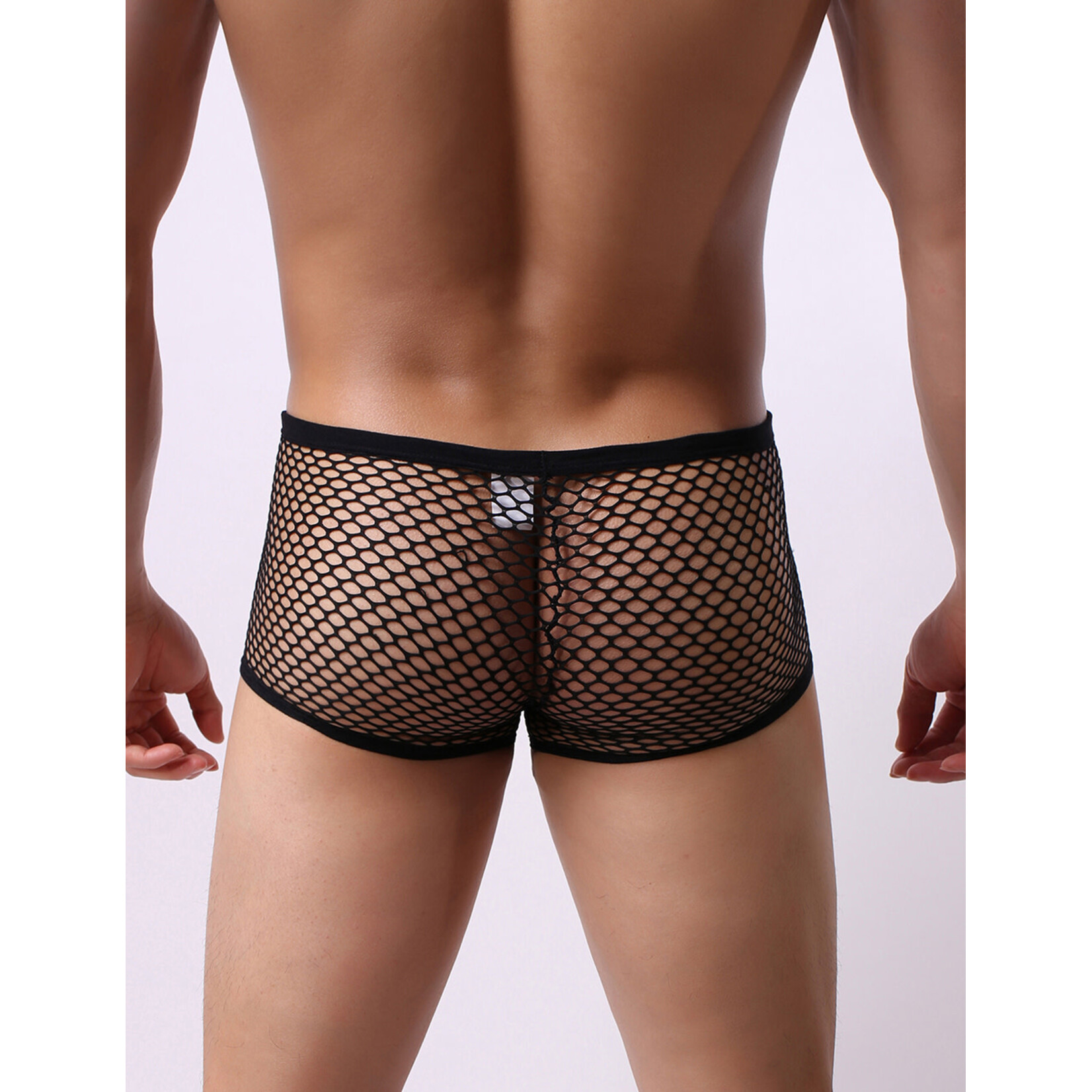 OH YEAH! OH YEAH! BLACK SEXY MEN'S FISHNET BOXER XL BLACK