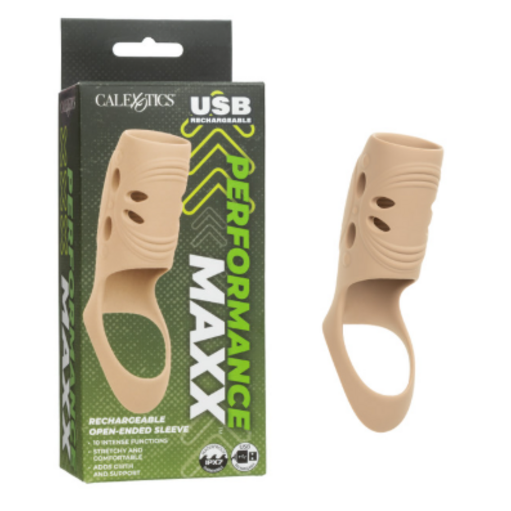 CALEXOTICS PERFORMANCE MAXX RECHARGEABLE SLEEVE - IVORY