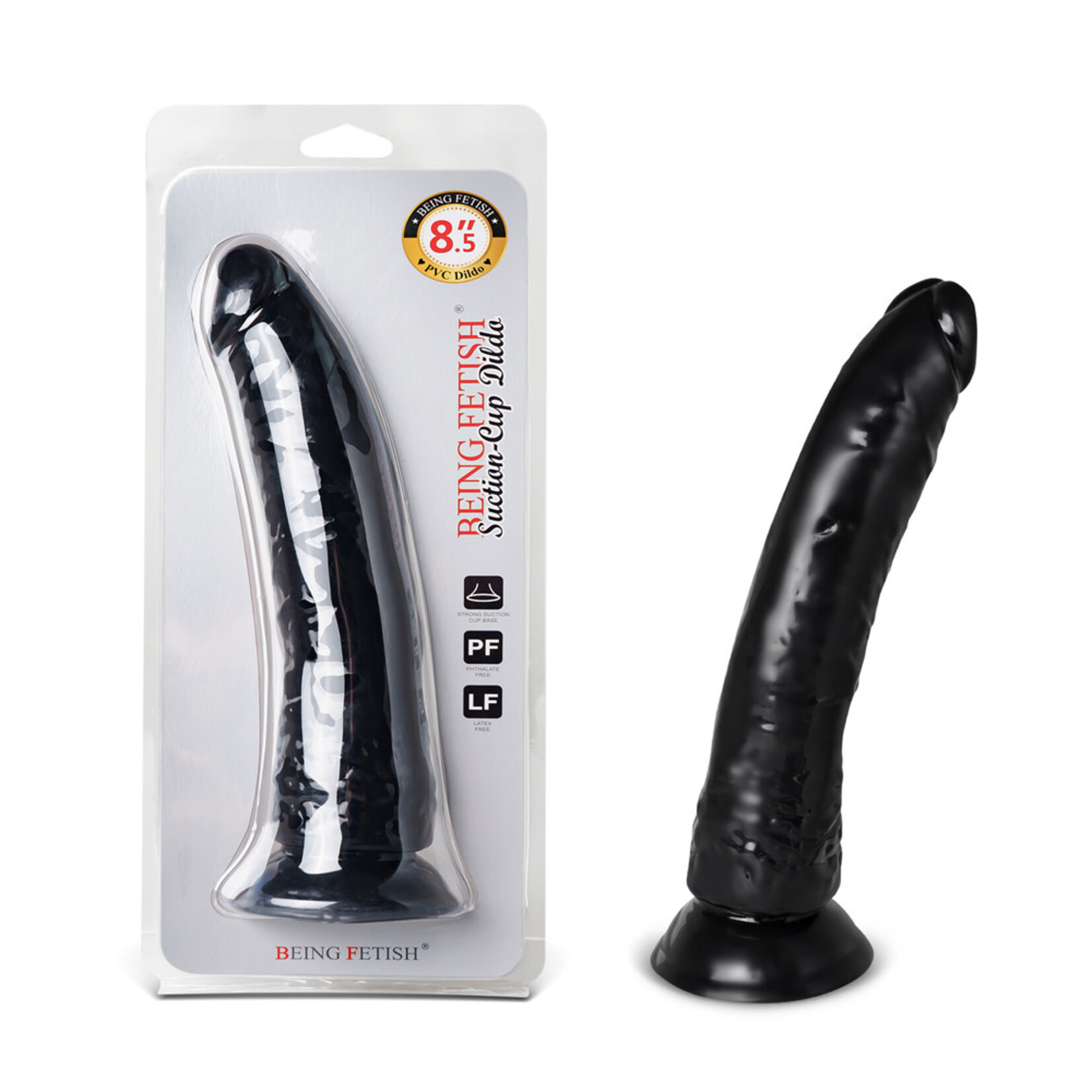 SINSATIONS 8.3'' BLACK REALISTIC DILDO WITH SUCTION CUP