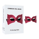 SINSATIONS RED + BLACK PU COSPLAY MASK