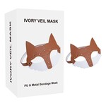 SINSATIONS BROWN + WHITE PU FOX COSPLAY MASK