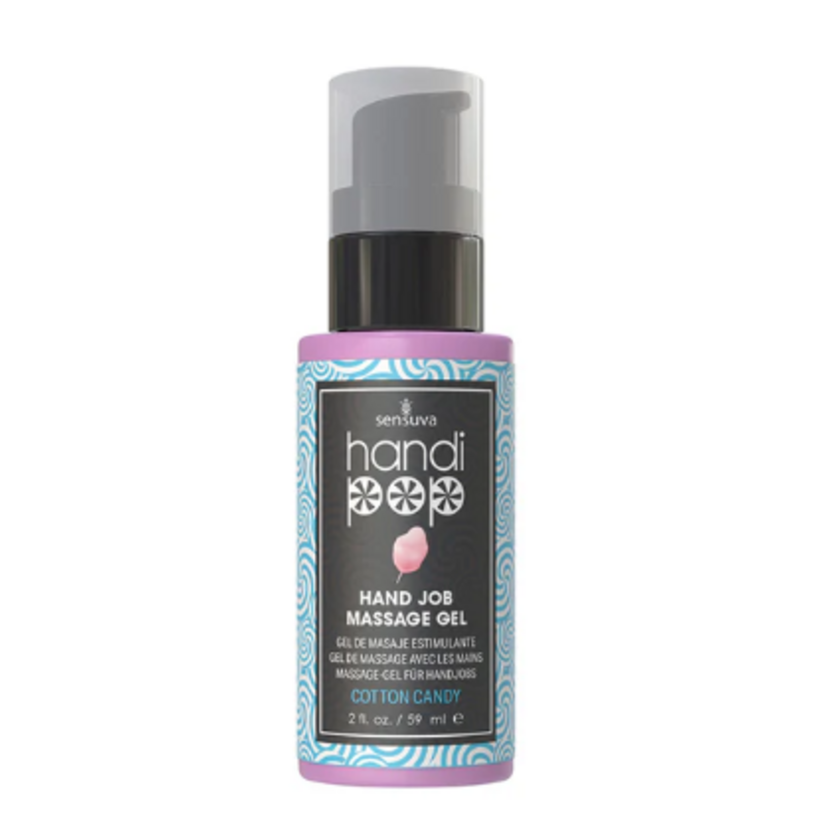 SENSUVA SENSUVA - HANDIPOP EDIBLE MASSAGE GEL - COTTON CANDY 2OZ.