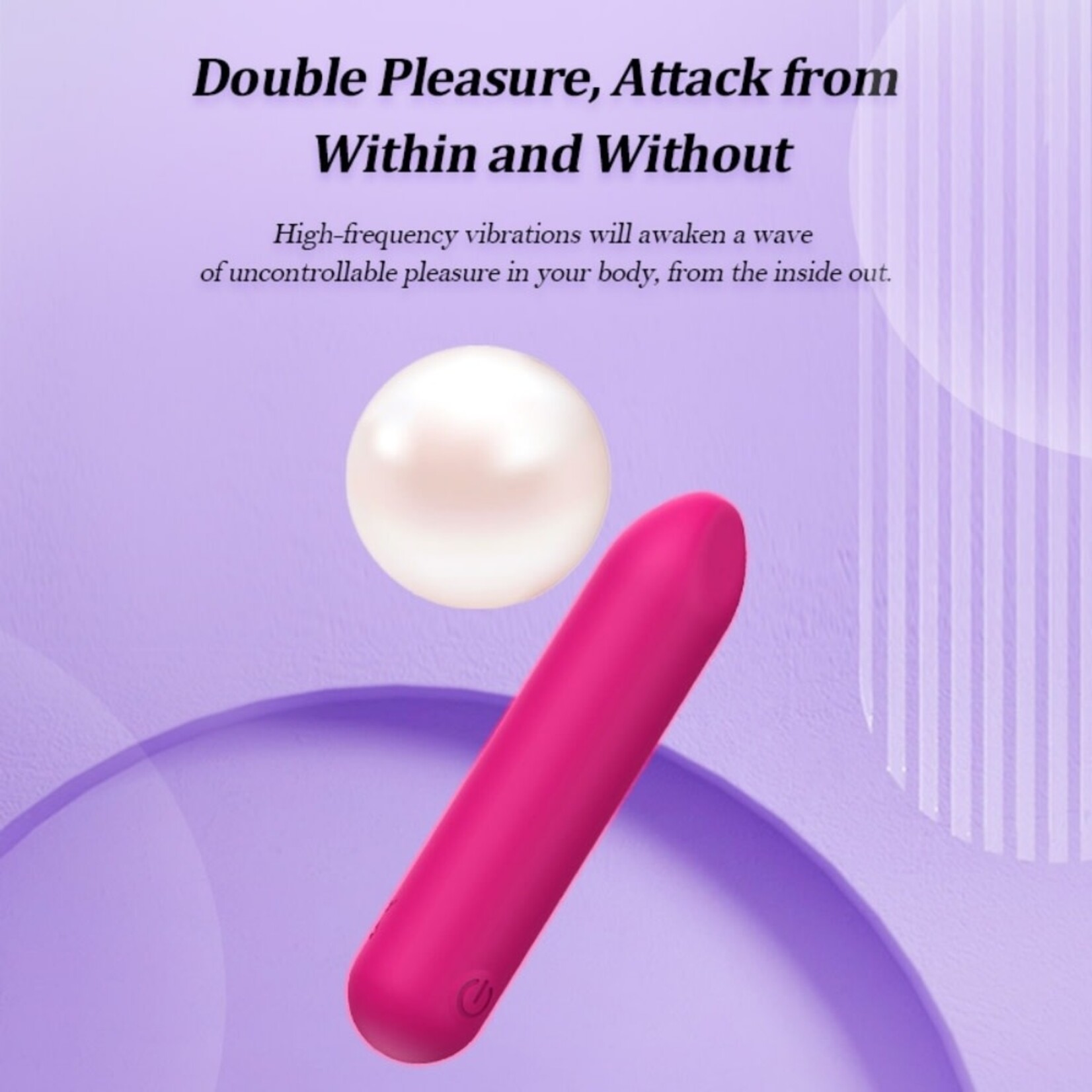 SINSATIONS 3.74" MAGENTA RECHARGEABLE BULLET VIBRATOR - 10 VIBRATING MODES WATERPROOF MINI MASSAGER