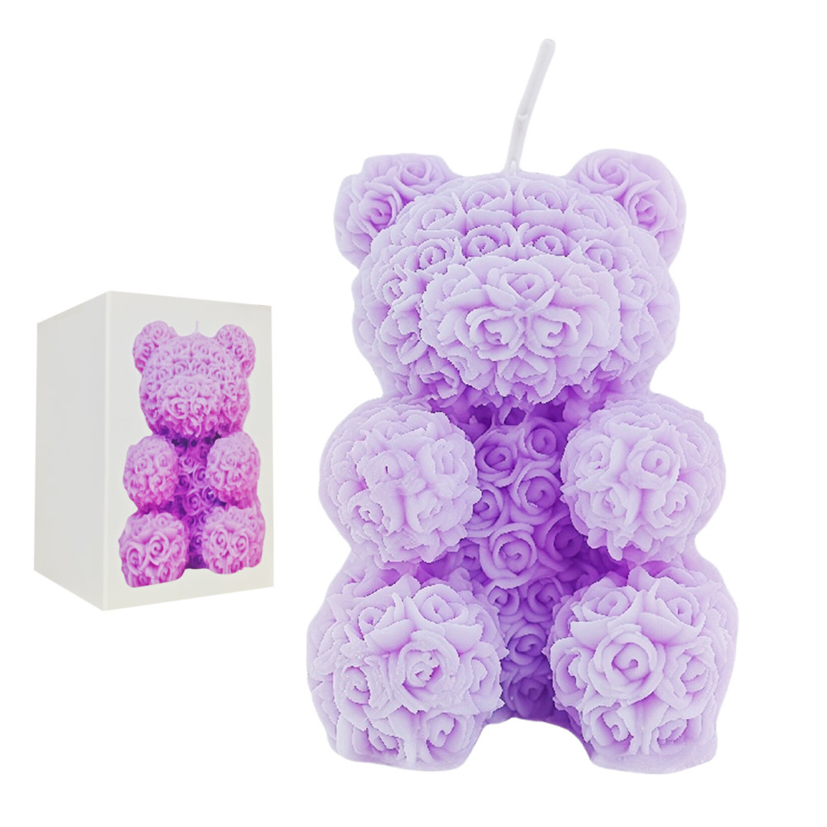 SINSATIONS SKIN-SAFE PURPLE BEAR-SHAPED WAX SCENTED CANDLE