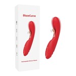 SINSATIONS 9-MODE WATERPROOF RECHARGEABLE RED SILICONE VIBRATOR WITH TARGETED STIMULATING ARM