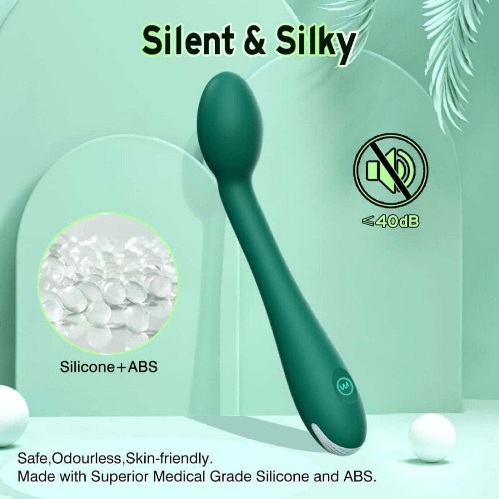 SINSATIONS 12-SPEED GREEN RECHARGEABLE SILICONE G-SPOT VIBRATOR