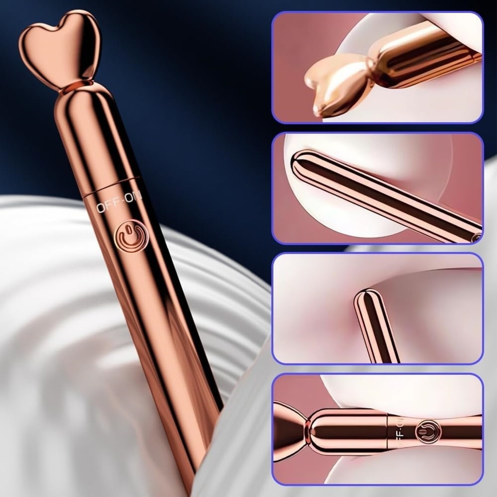 SINSATIONS 10-SPEED ROSE GOLD RECHARGEABLE WATERPROOF VIBRATOR
