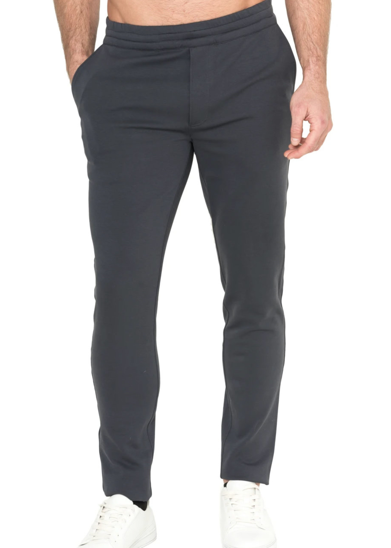 Raffi Raffi Easy Pant Charcoal Aqua Cotton