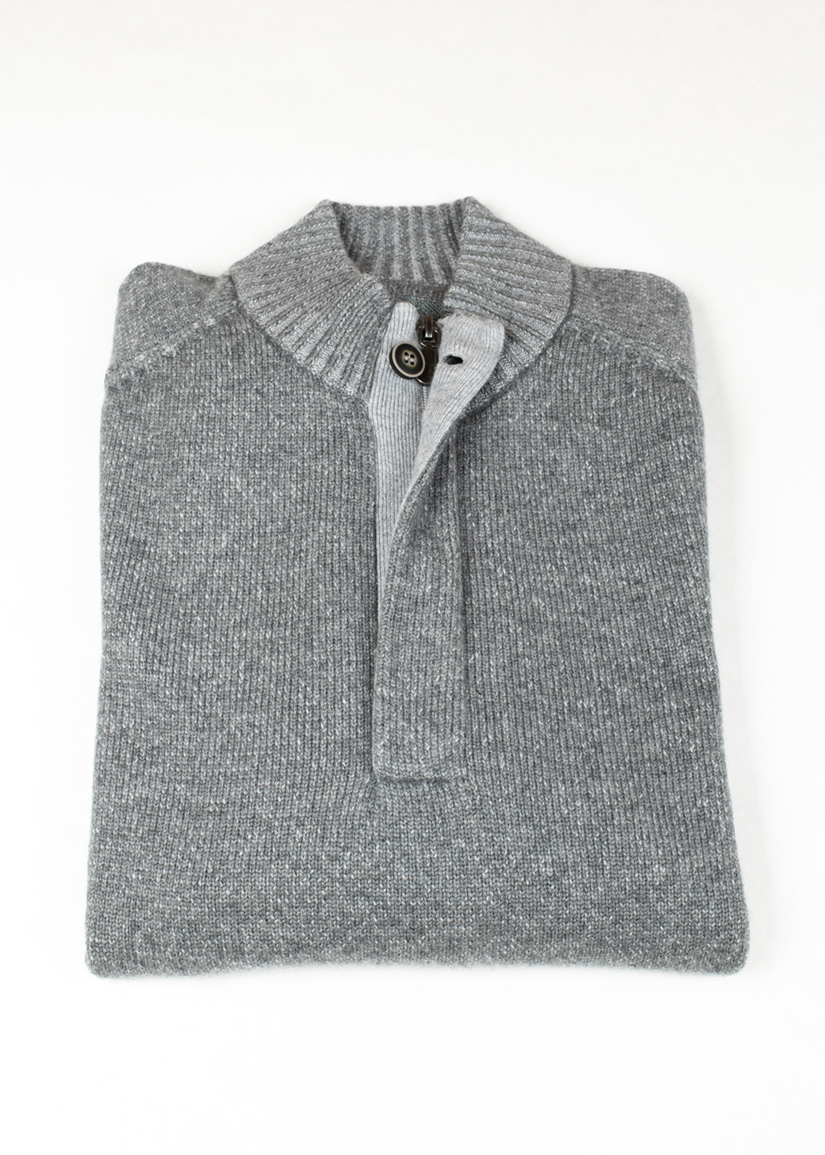 Raffi Raffi Grey Wool/Cashmere Venice Button Mock