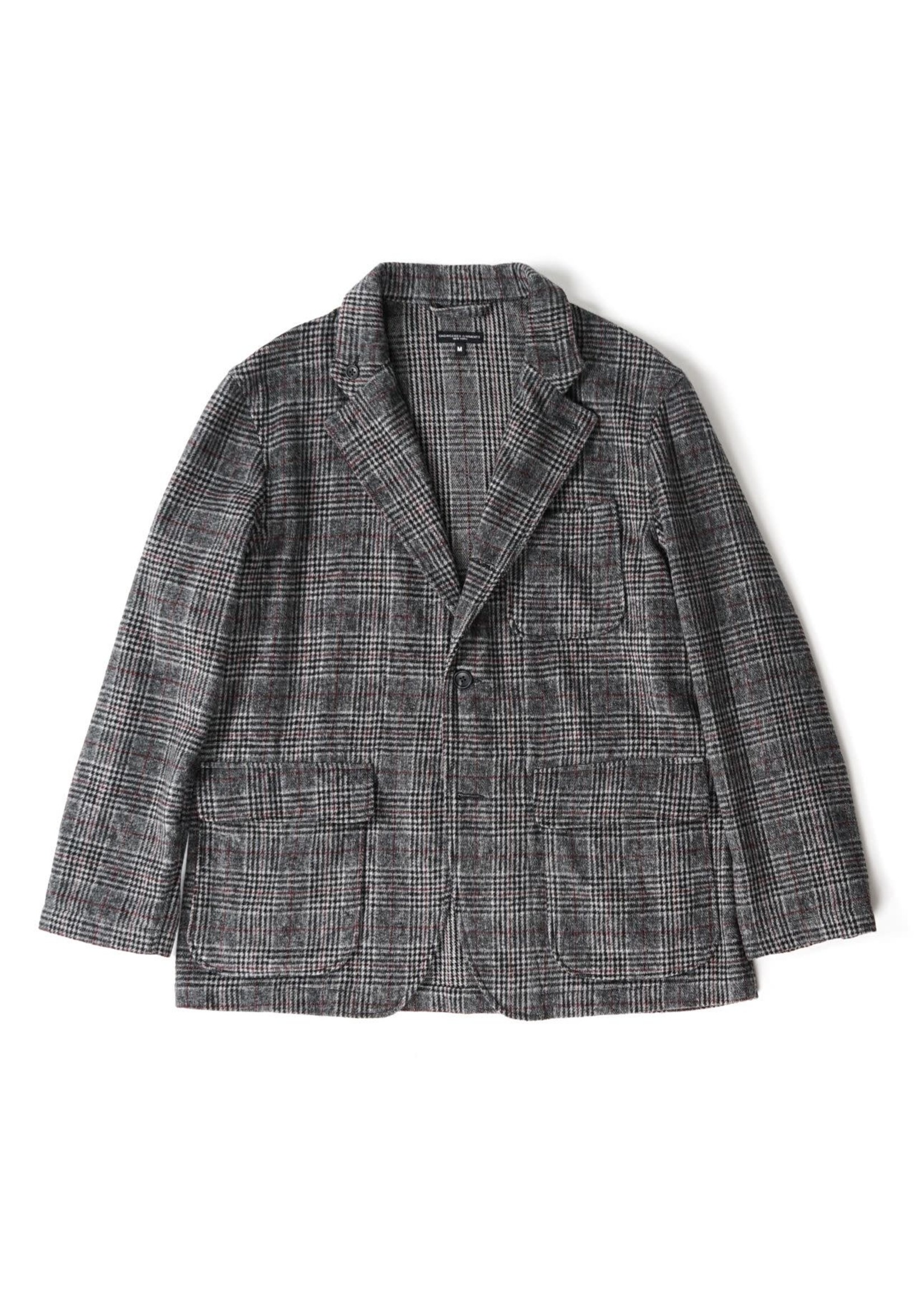 EG Loiter Jacket Grey / Maroon Glen Plaid Poly / Wool 