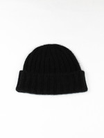 Cableami 2X2 Cashmere Rib Cap Black