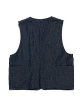 エンジニアードガーメンツ Upland Vest 8oz cone デニム S EG Upland Vest Indigo 8oz Denim (22S1C005) - Drinkwater's