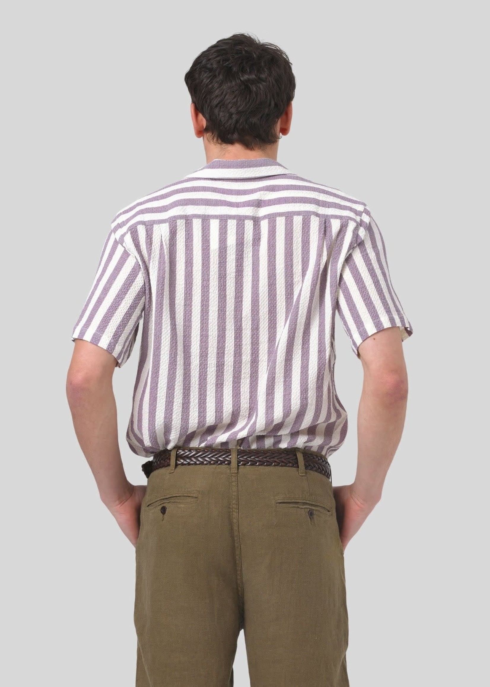 Portuguese Flannel Portuguese Flannel Lavanda Stripe S/S Shirt