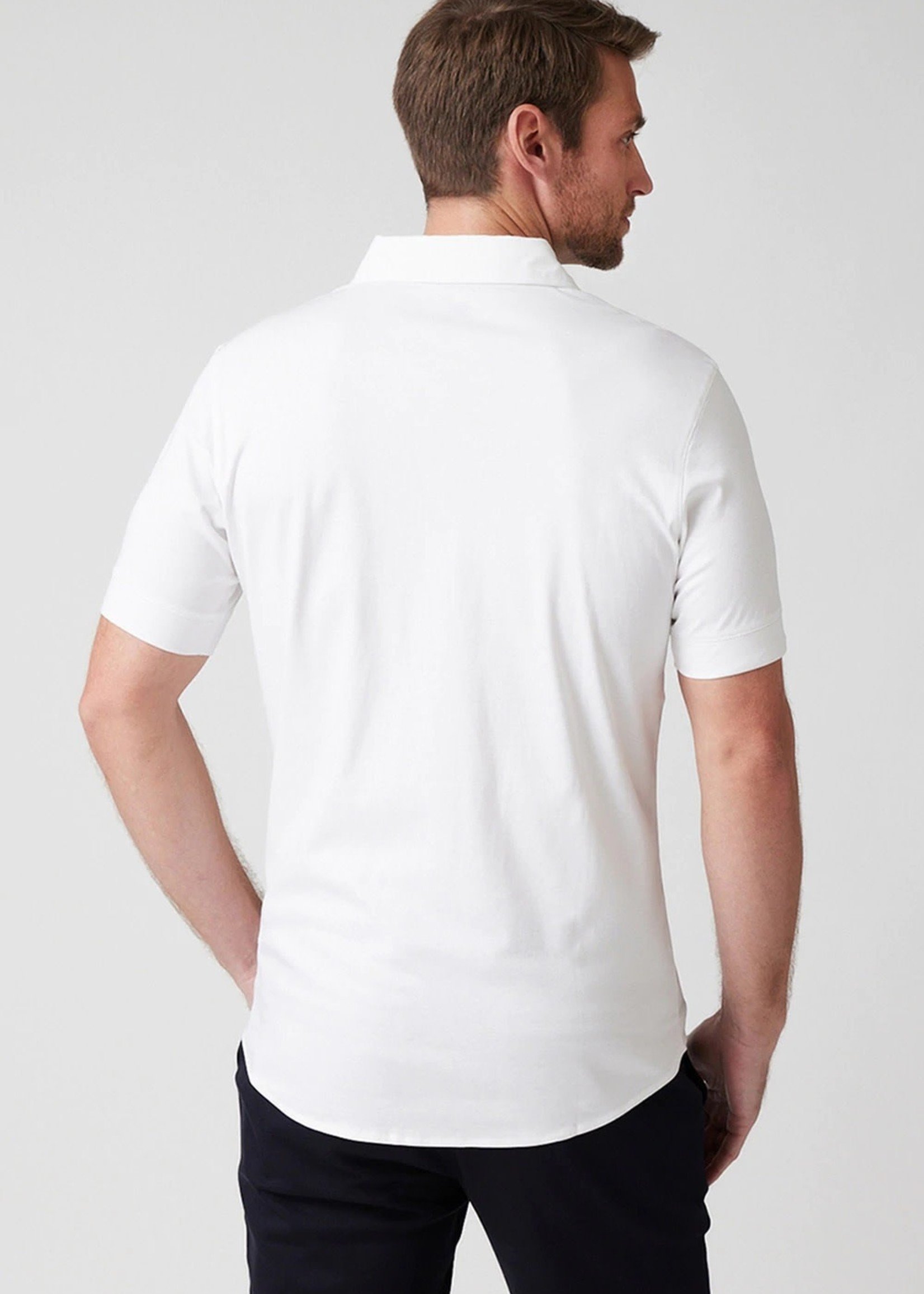 Raffi Raffi White Aqua Cotton S/S Button Front Shirt