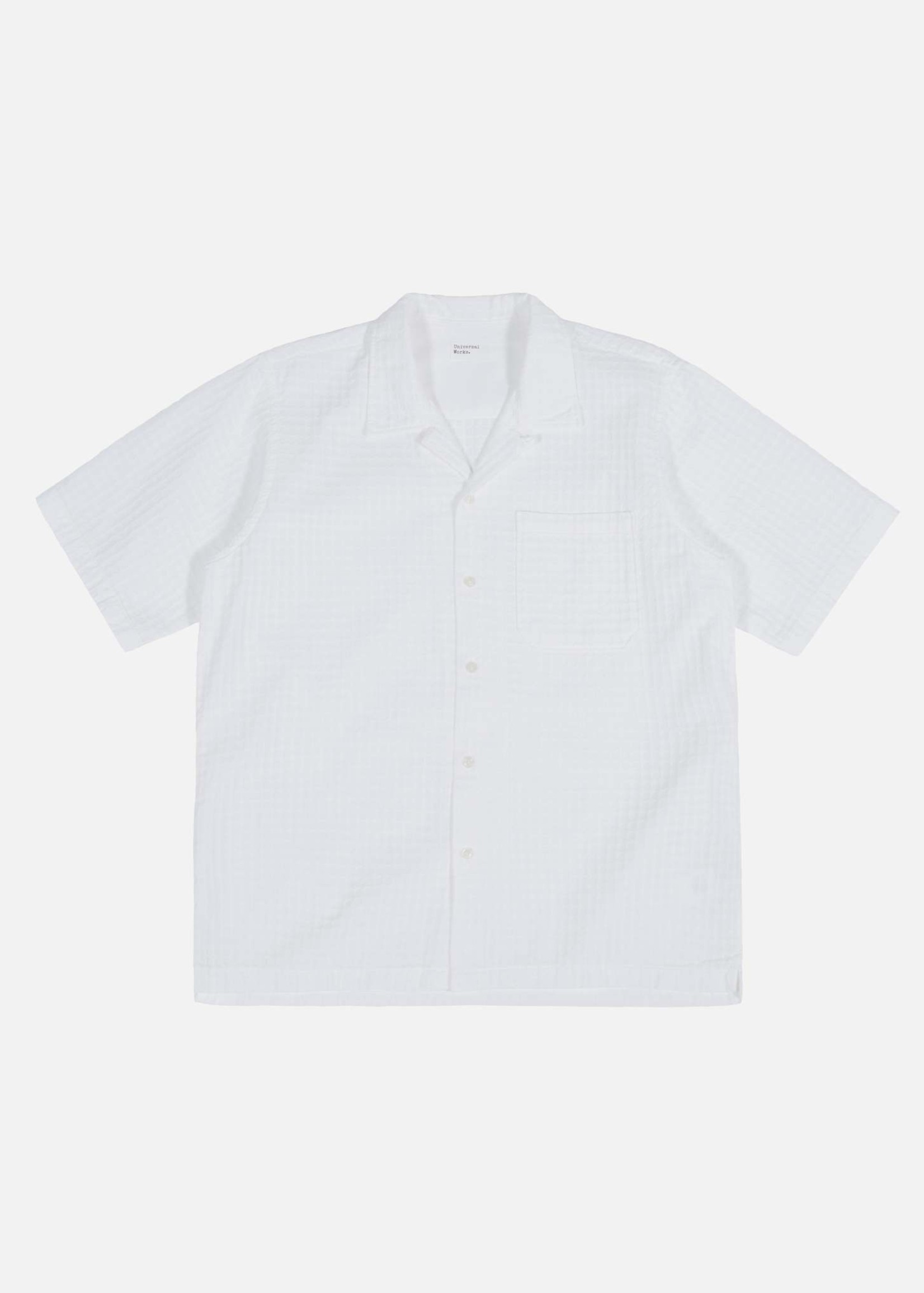 Universal Works Universal Works Camp Shirt White Delos Cotton