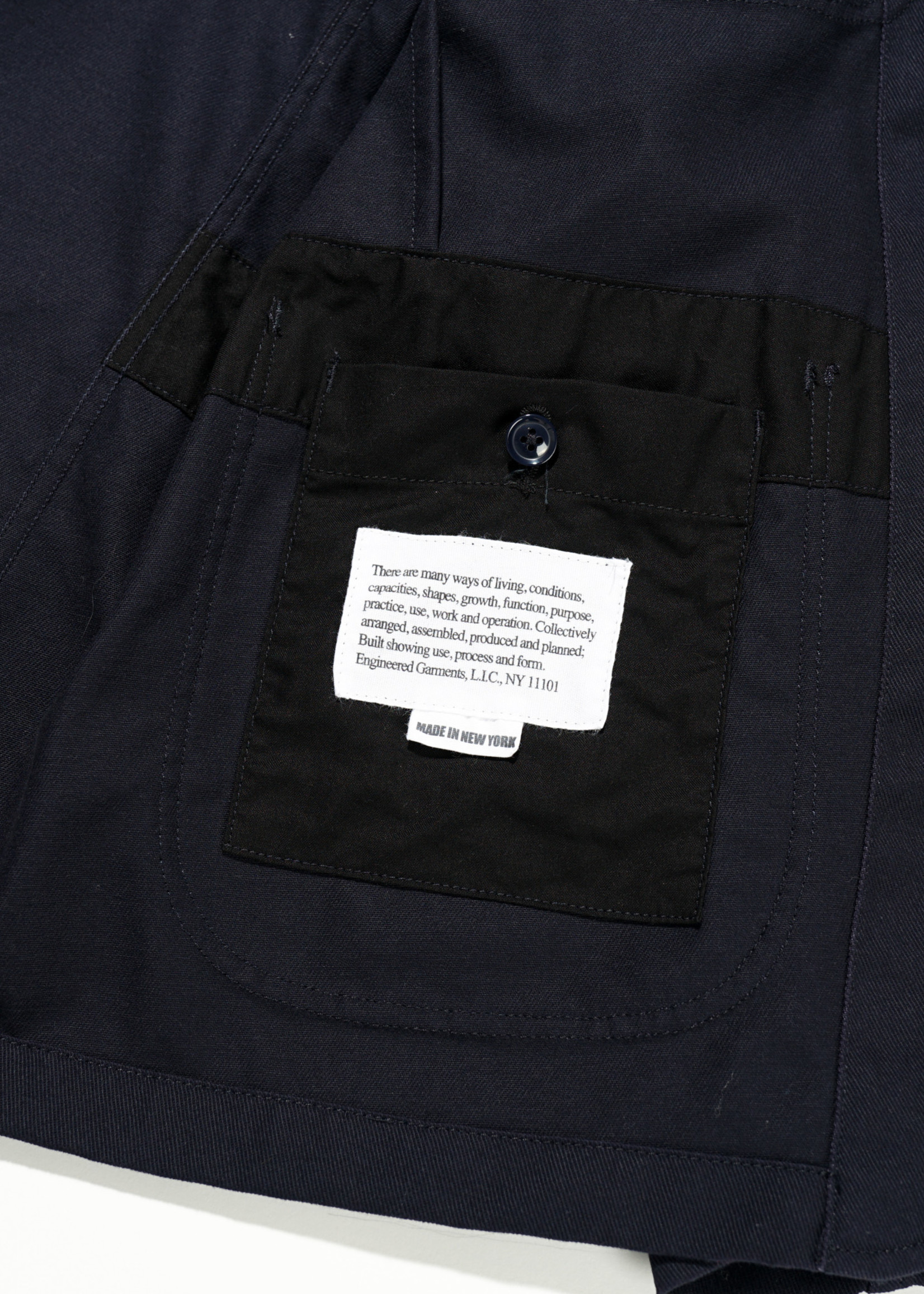 Engineered Garments EG Bedford Jacket Dk. Navy Cotton Herringbone Twill