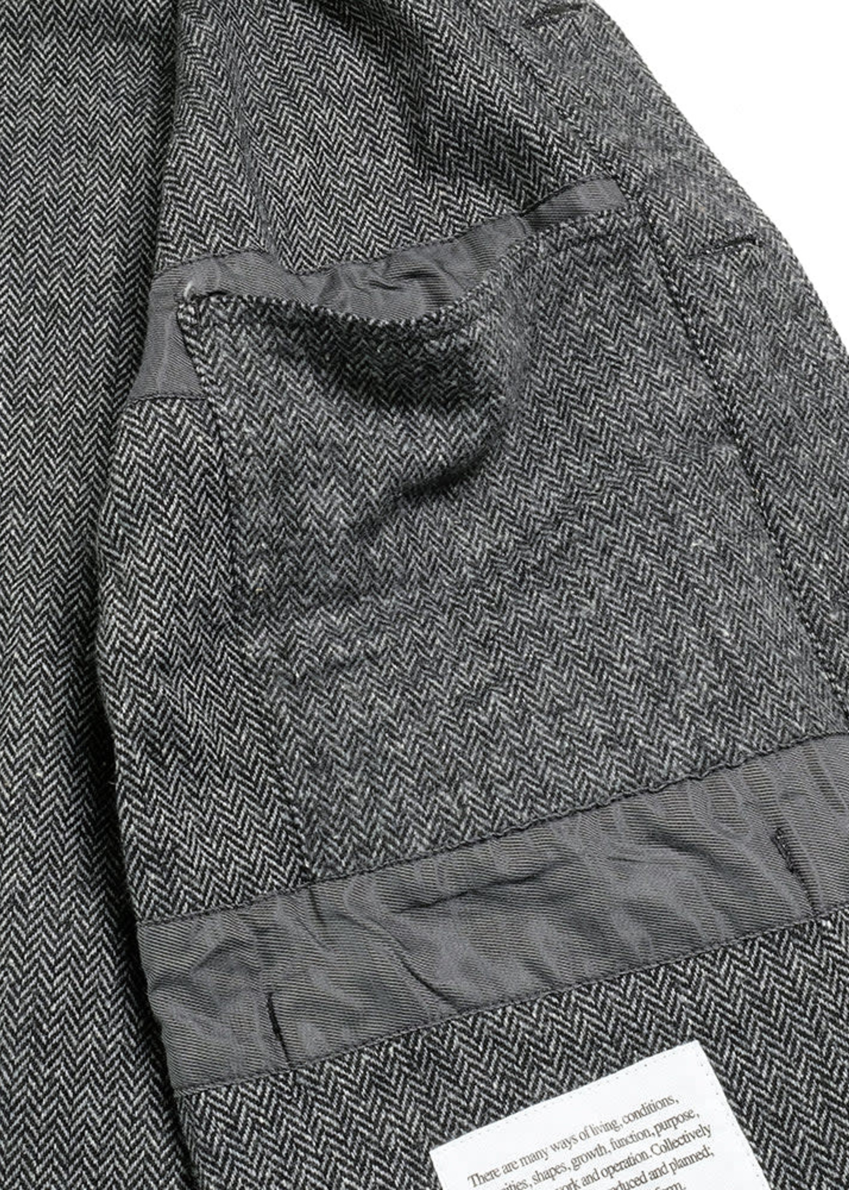 Engineered Garments EG Cardigan Grey Poly / Wool Herringbone