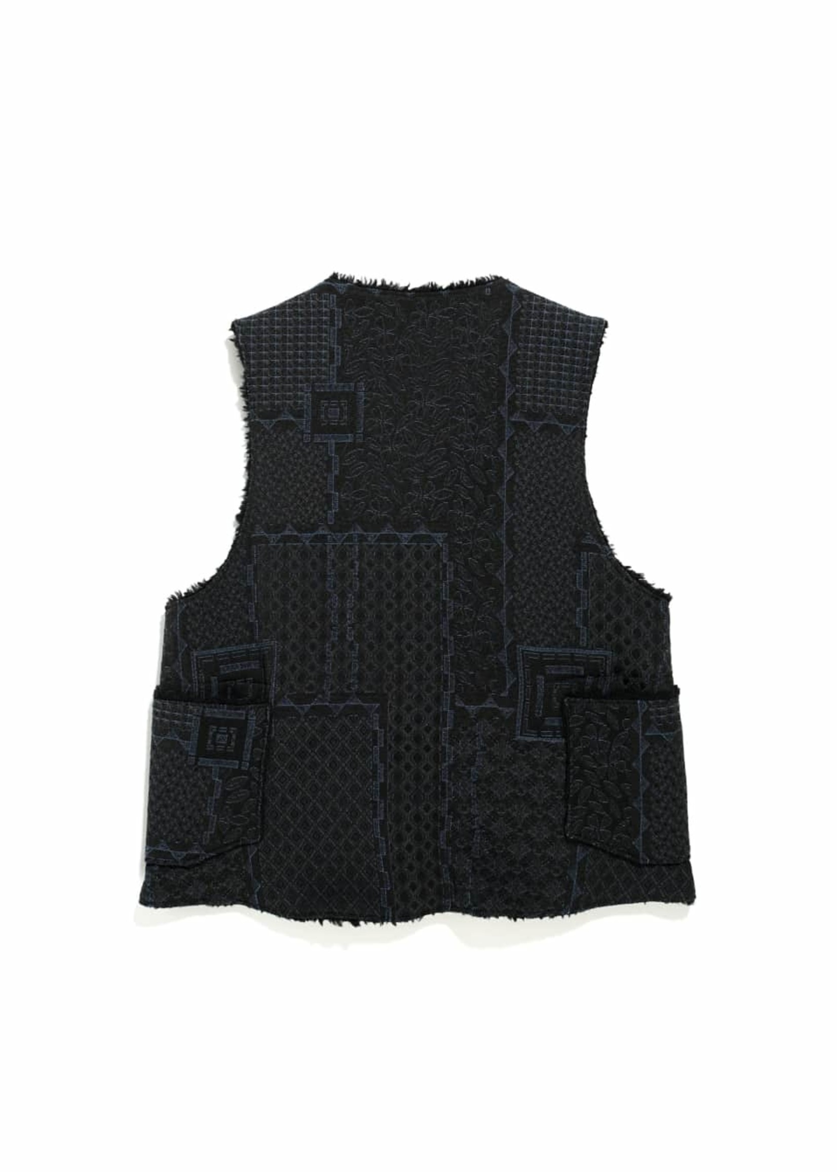 Engineered Garments Engineered Garments Over Vest Black/Navy CP Geo Jacquard
