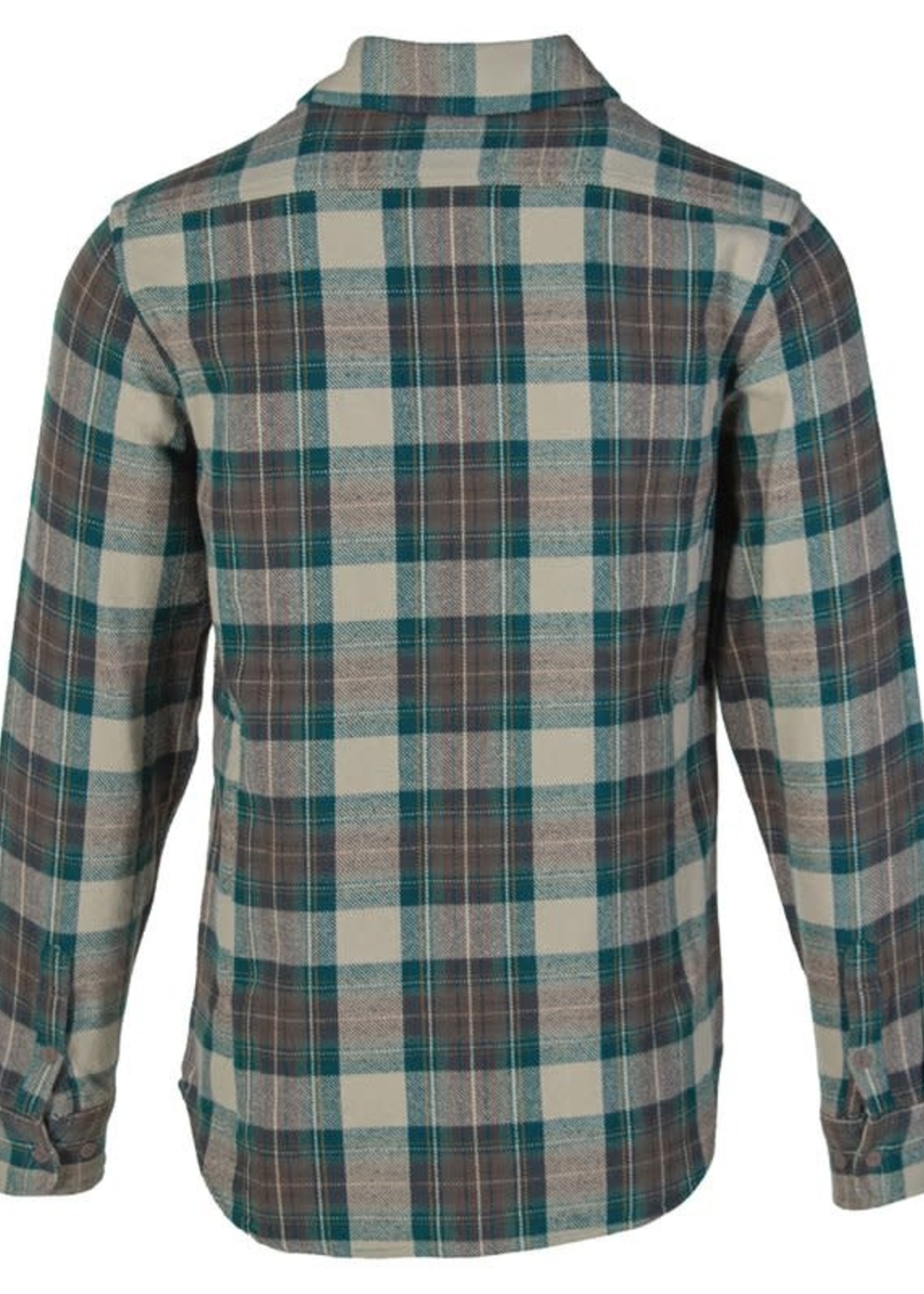 Schott Blue Brushed Cotton Plaid Flannel Shirt