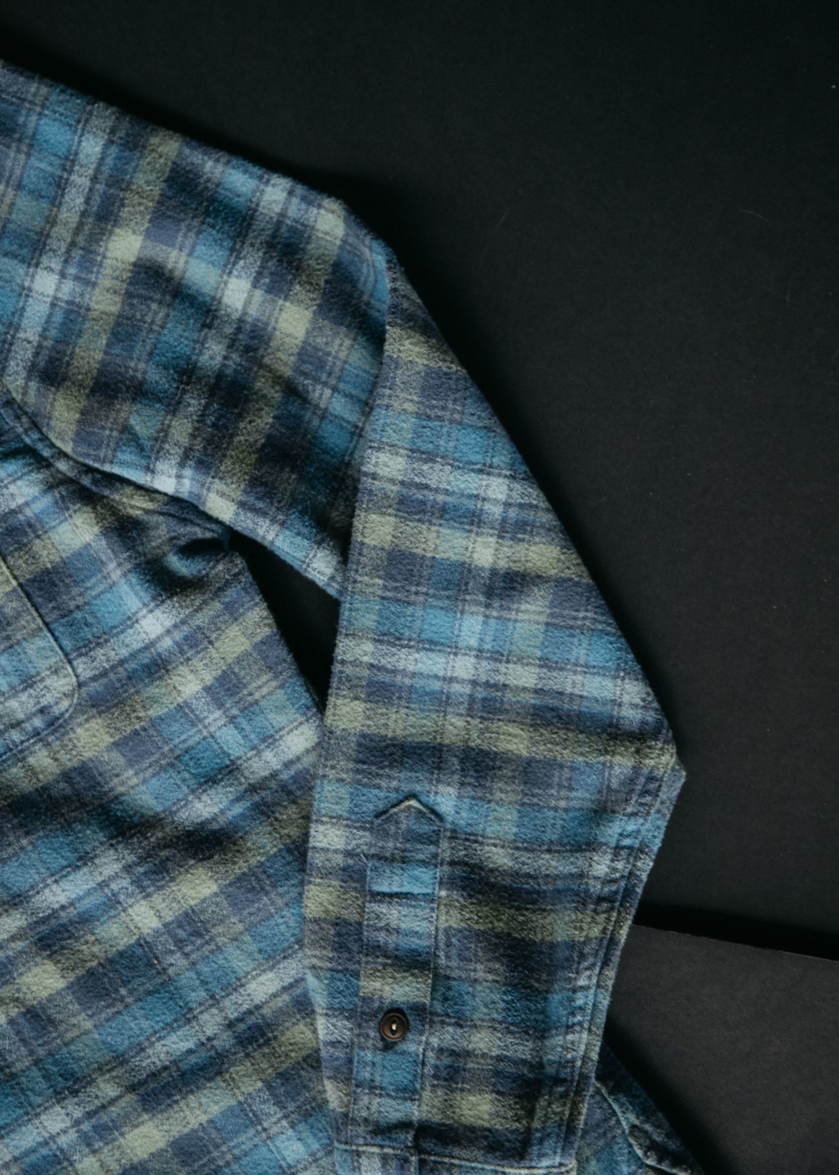 Kato Kato Ripper Shirt Blue Green Plaid Flannel