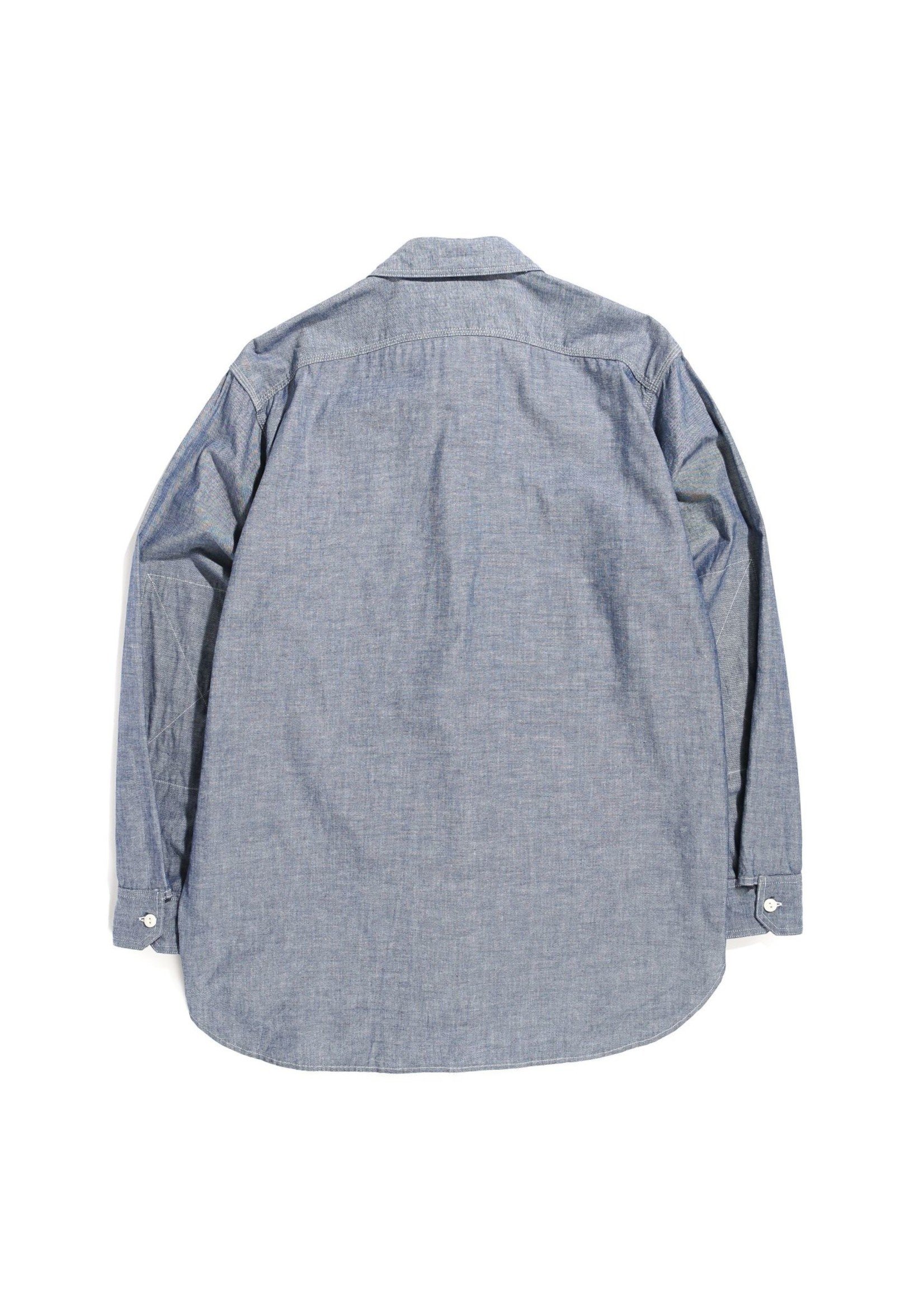 EG Work Shirt Lt. Blue Chambray (23S1A007) - Drinkwater's Cambridge