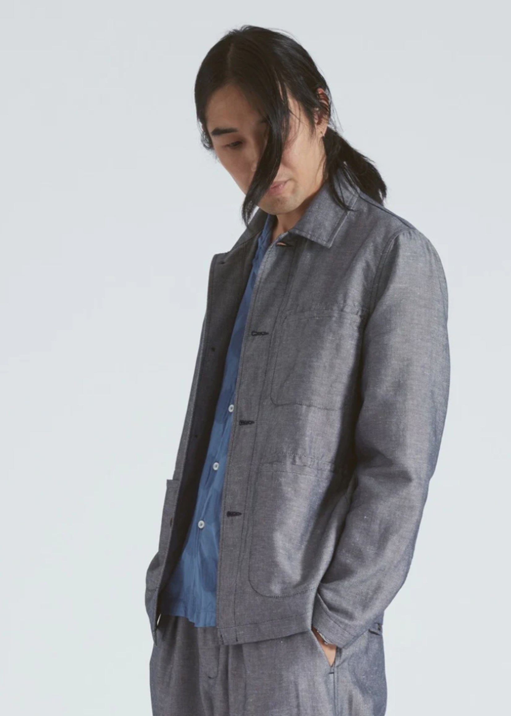 Universal Works Universal Works Field Jacket Navy Hemp Cotton Mix