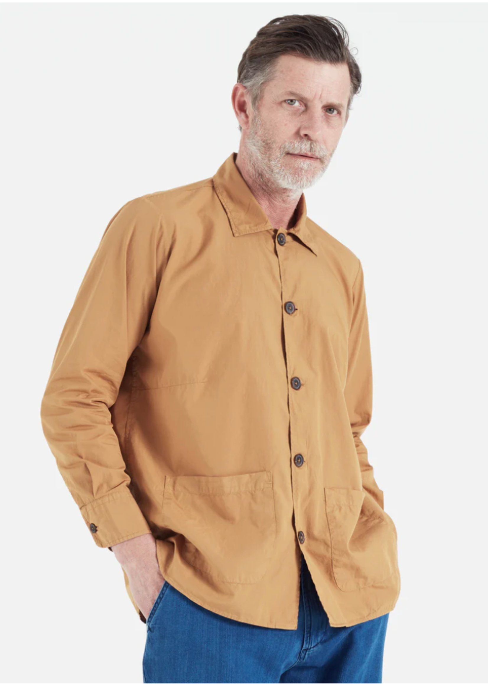 Universal Works Universal Works Travail Shirt Cumin Organic Fine Poplin