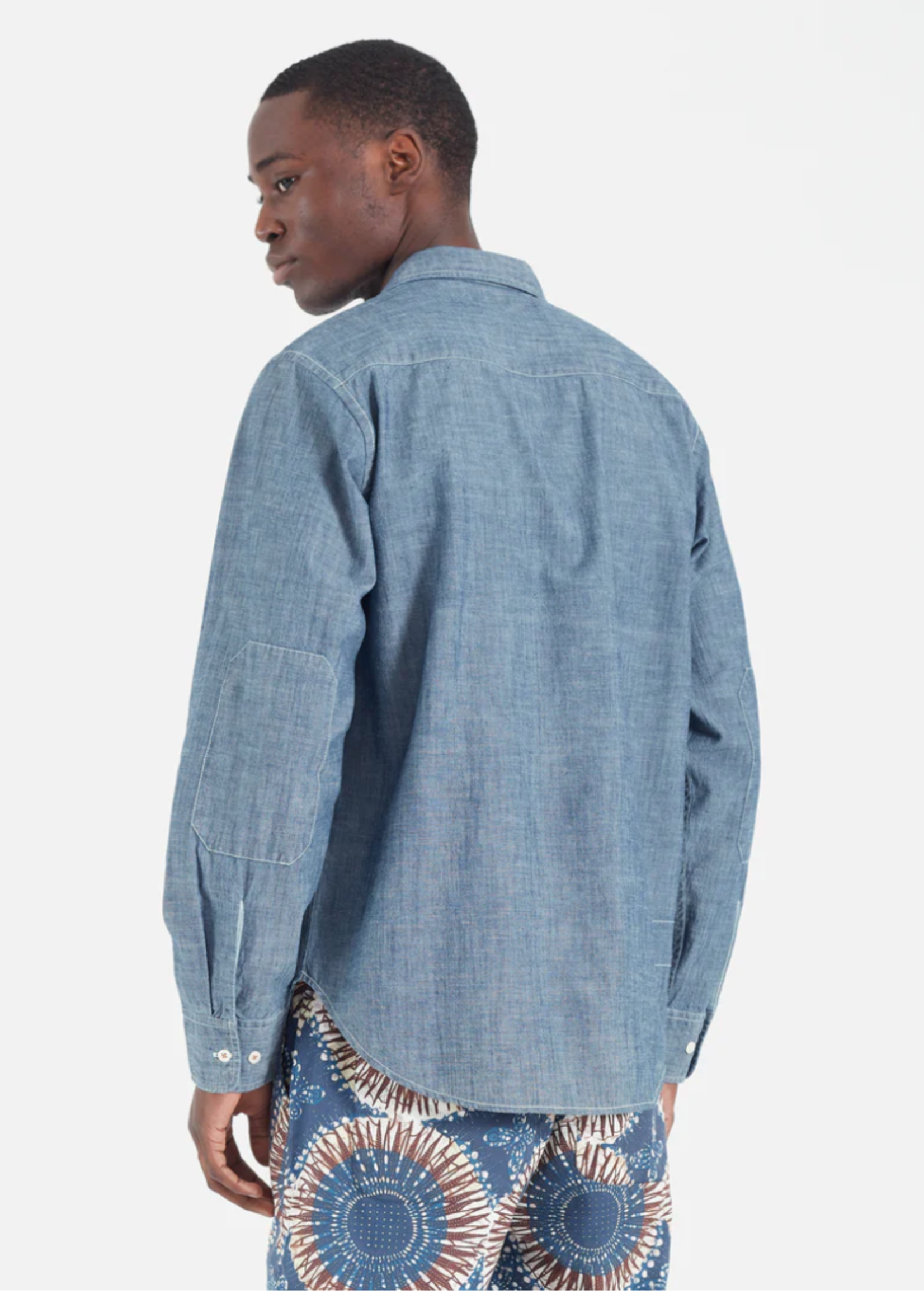 Beams Plus Chambray Shirt in Blue