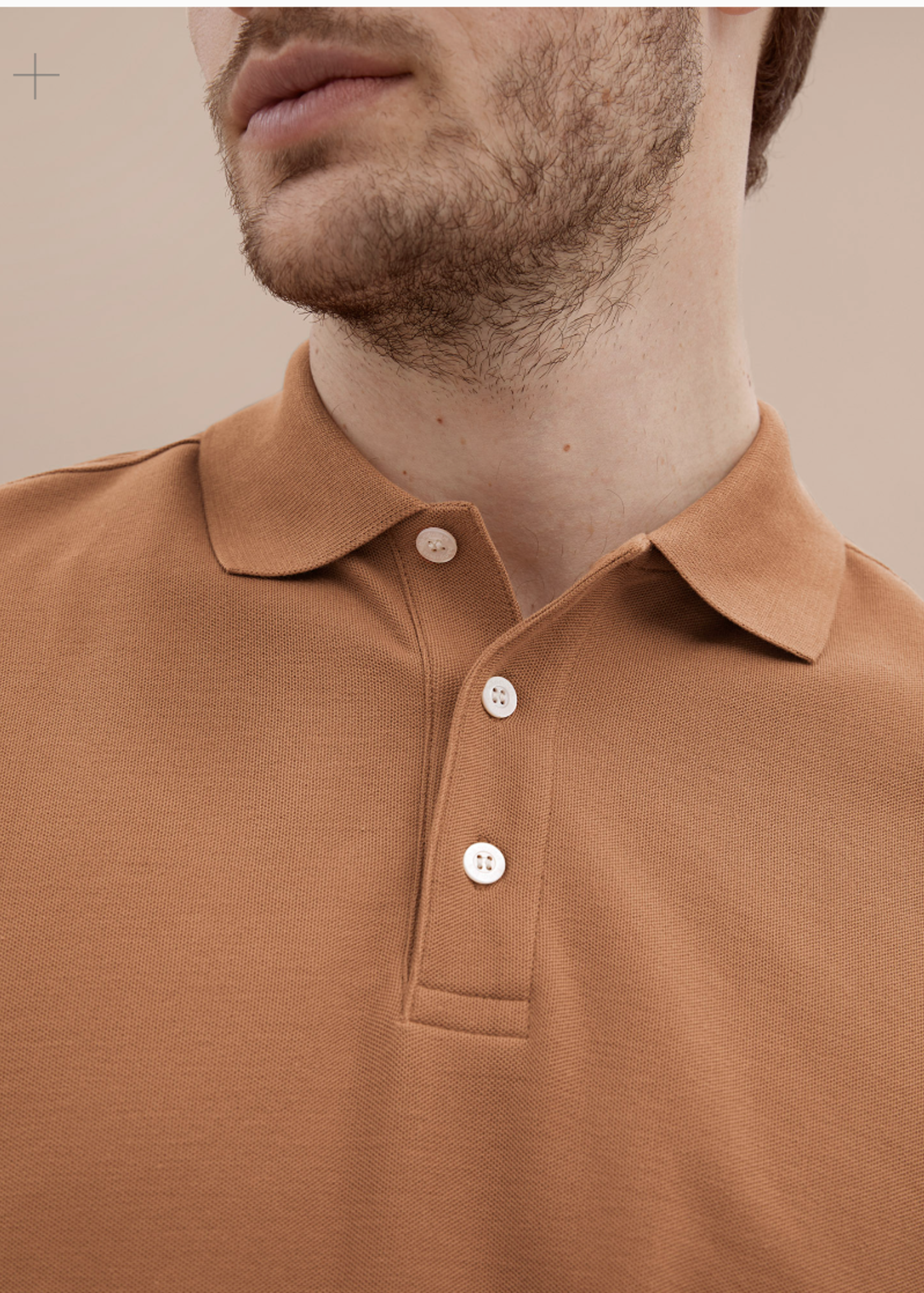 Handvaerk Handvaerk Pique Polo Shirt Rust Peruvian Pima Cotton