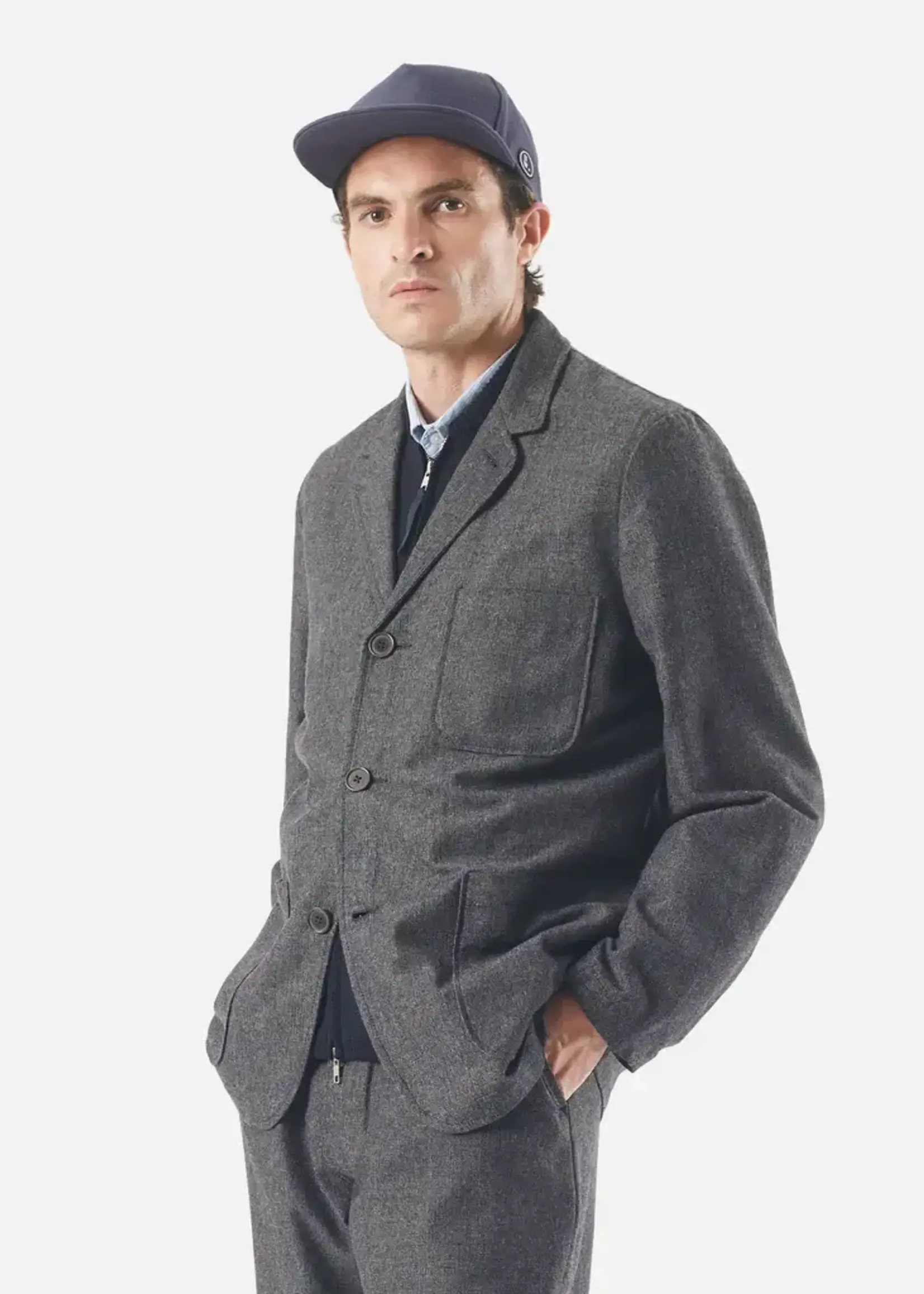 Universal Works Universal Works Three Button Jacket Upcycled Tweed Grey
