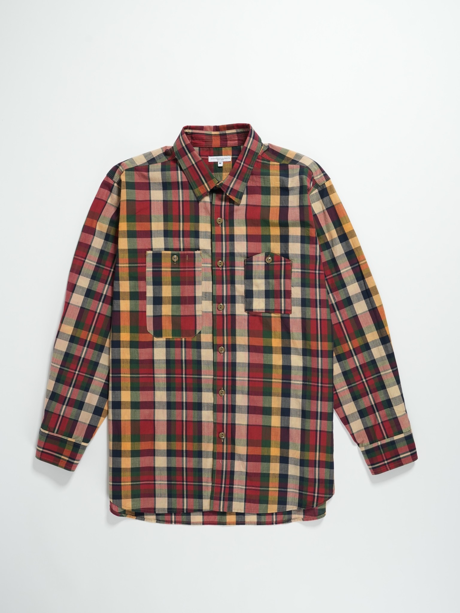 EG Work Shirt Green Navy Plaid (24S1A007) - Drinkwater's EG Work Shirt Green Navy Plaid (24S1A007) - Drinkwater's