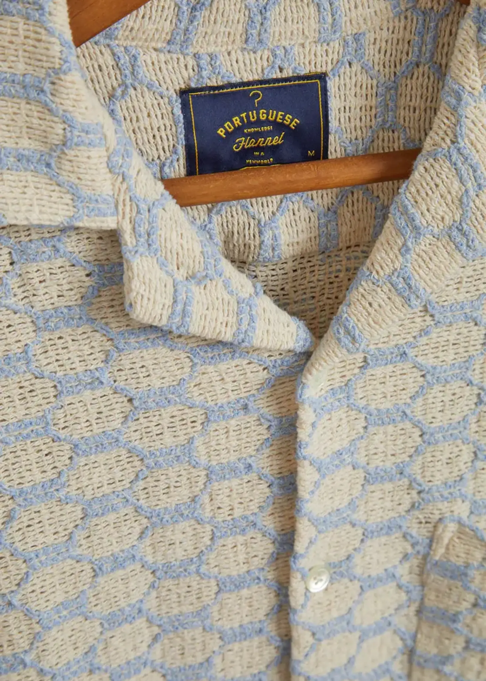 Portuguese Flannel Portuguese Flannel Net Blue Sport Shirt