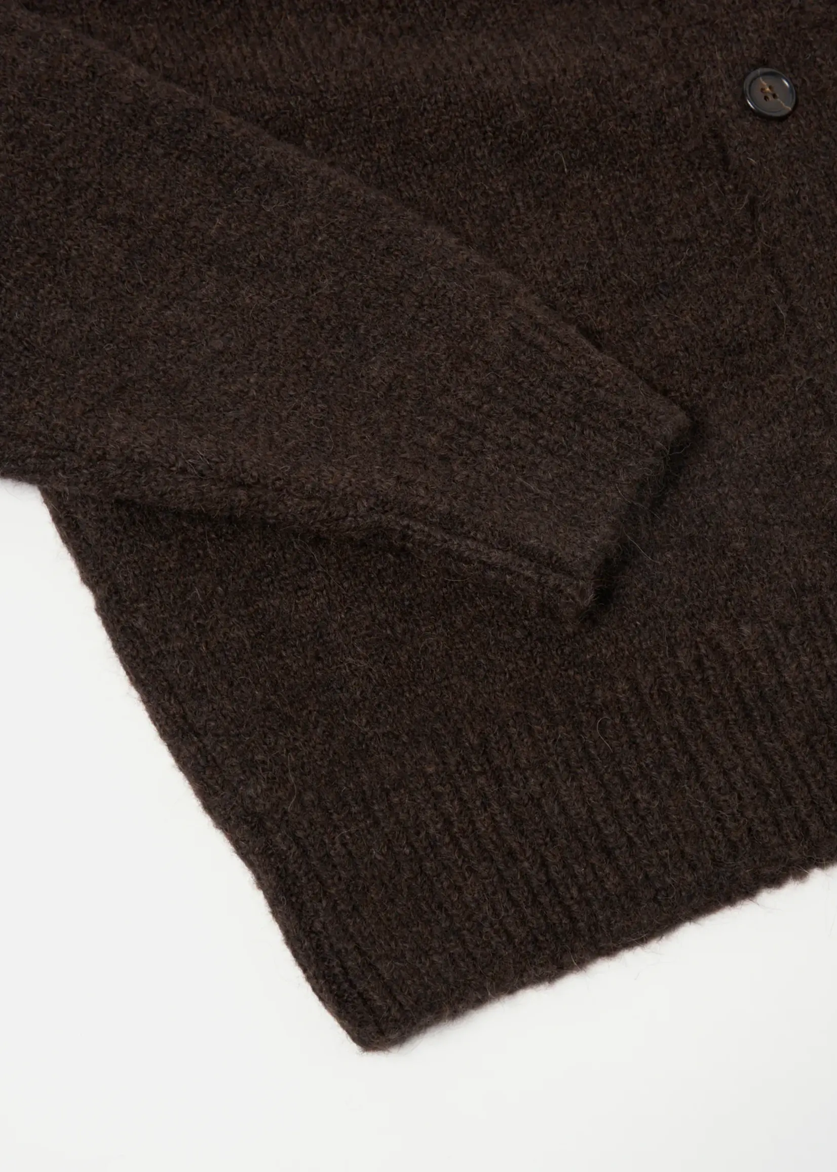 Universal Works Universal Works David Cardigan Alpaca Knit Brown
