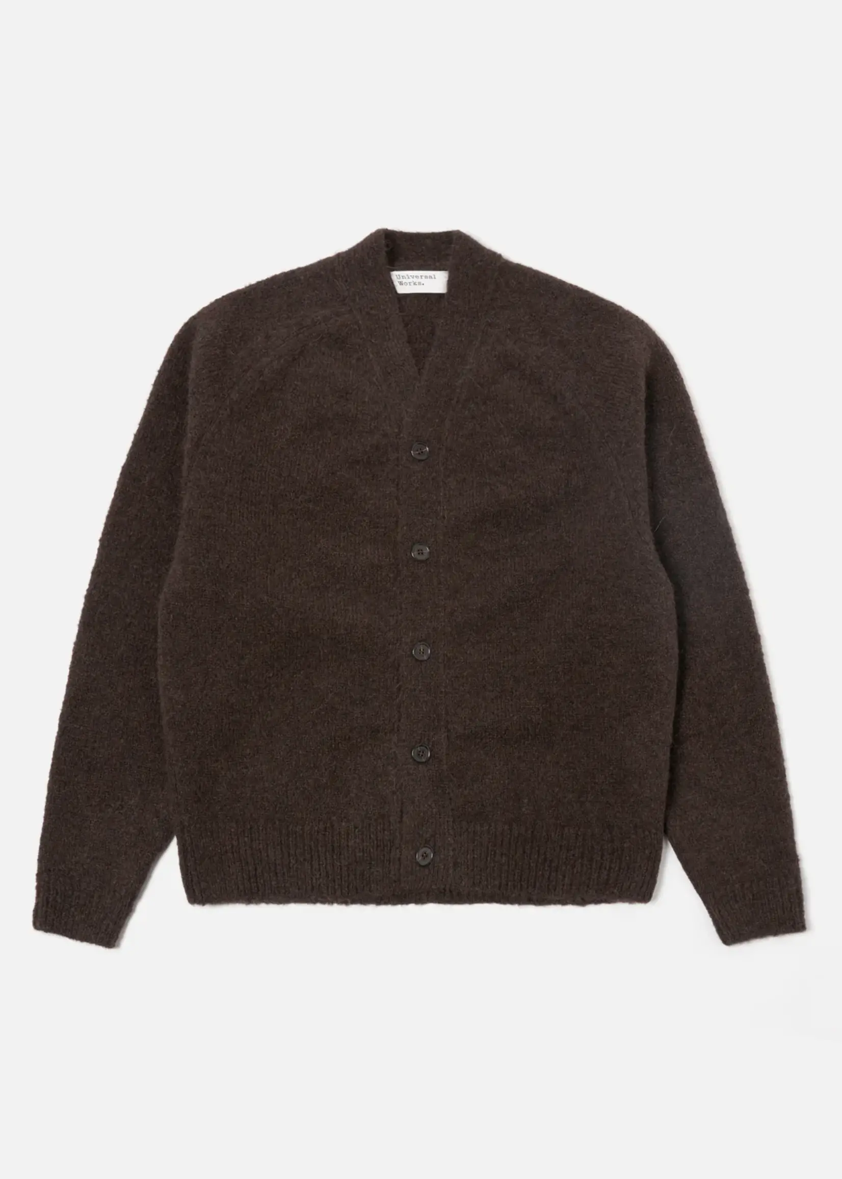 Universal Works Universal Works David Cardigan Alpaca Knit Brown