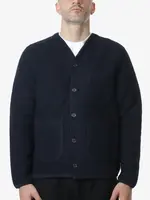 Universal Works Universal Works Cardigan Wool Fleece Navy