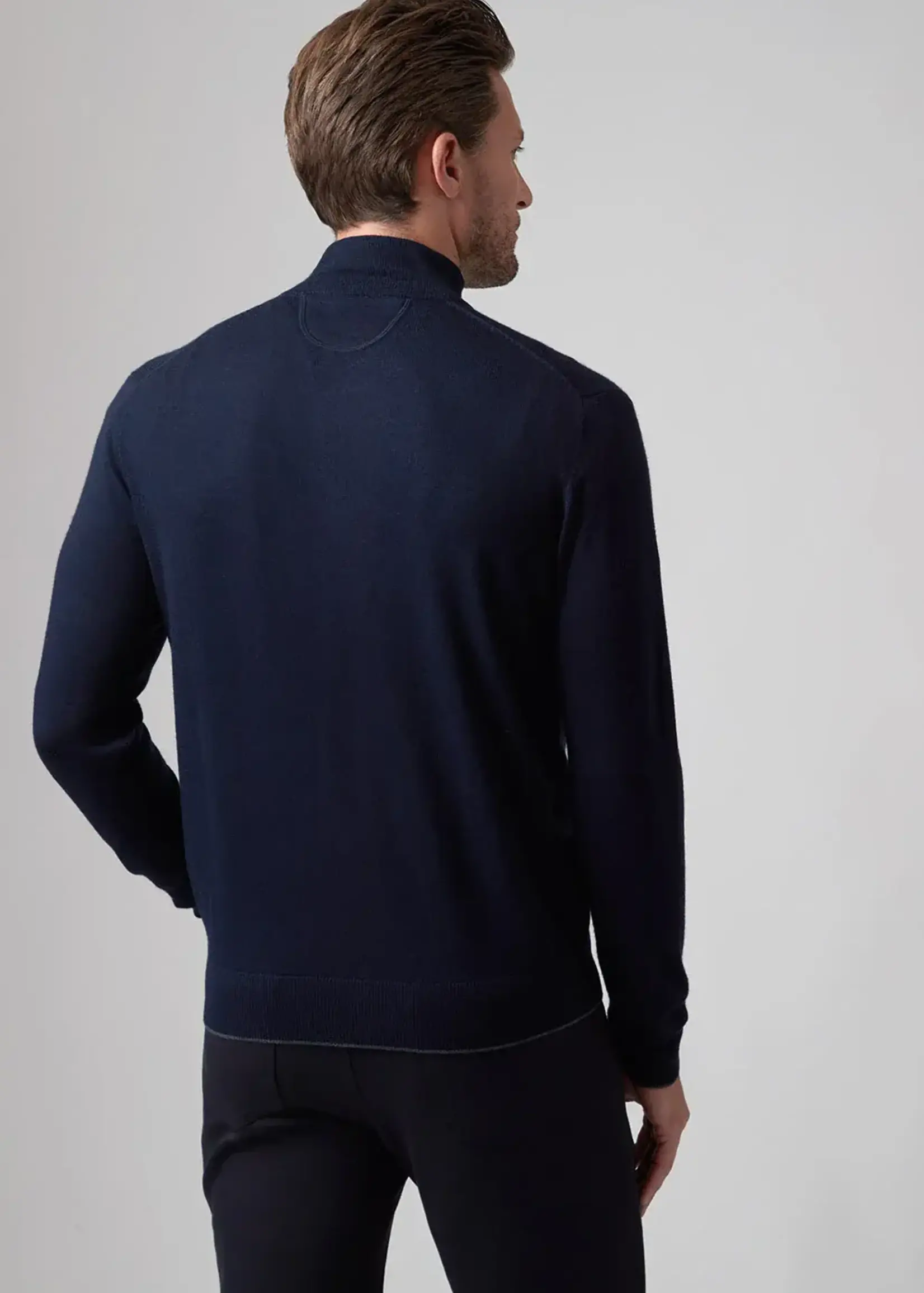 Raffi Raffi Navy Merino Wool 1/4 Zip