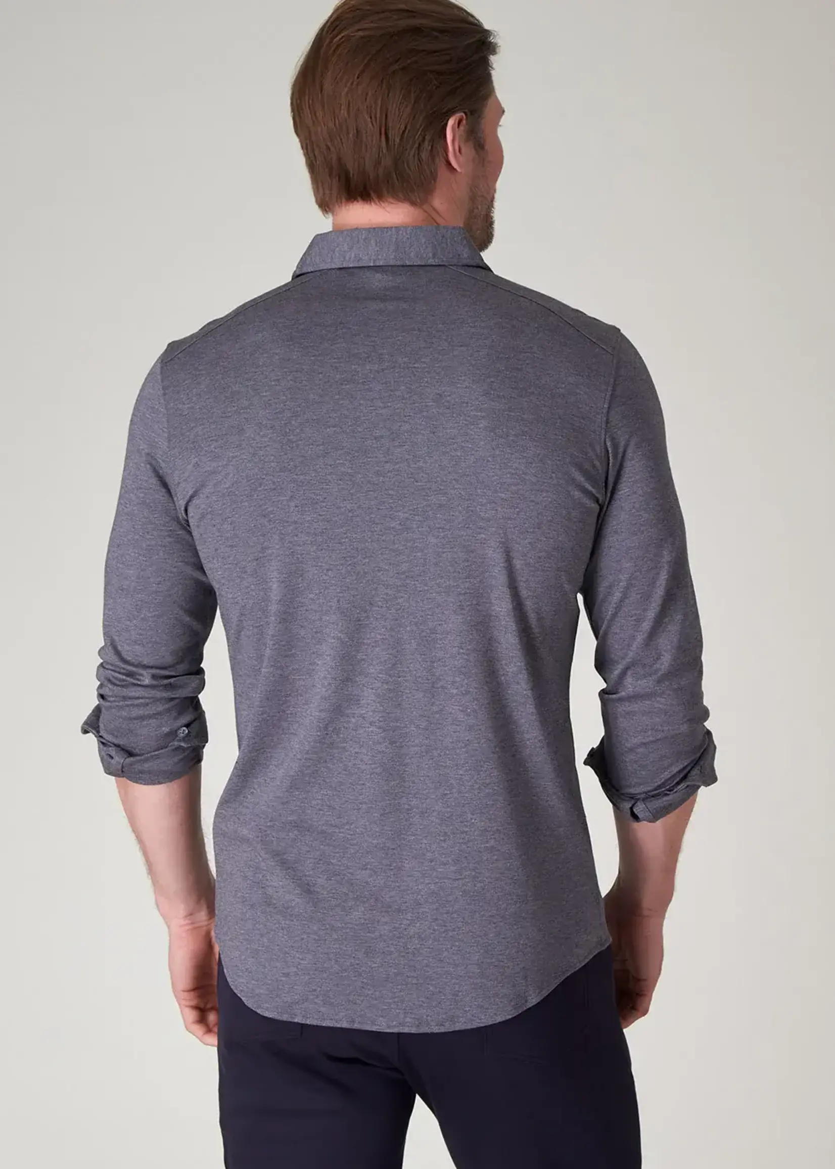 Raffi Raffi Charcoal Aqua Cotton LS Button Down