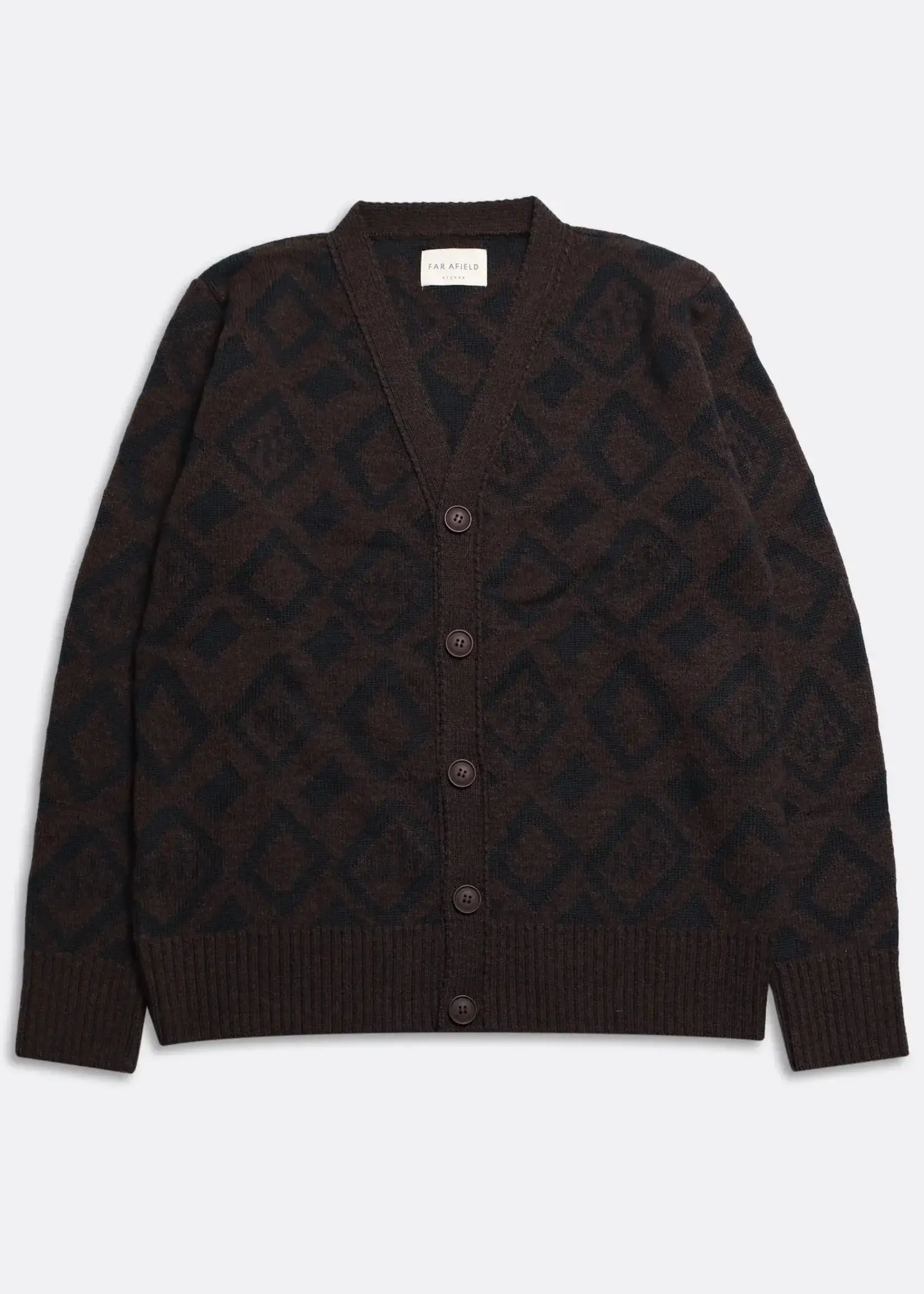 Far Afield Far Afield Buckley Cardigan Brown/Black Alpaca/Cotton