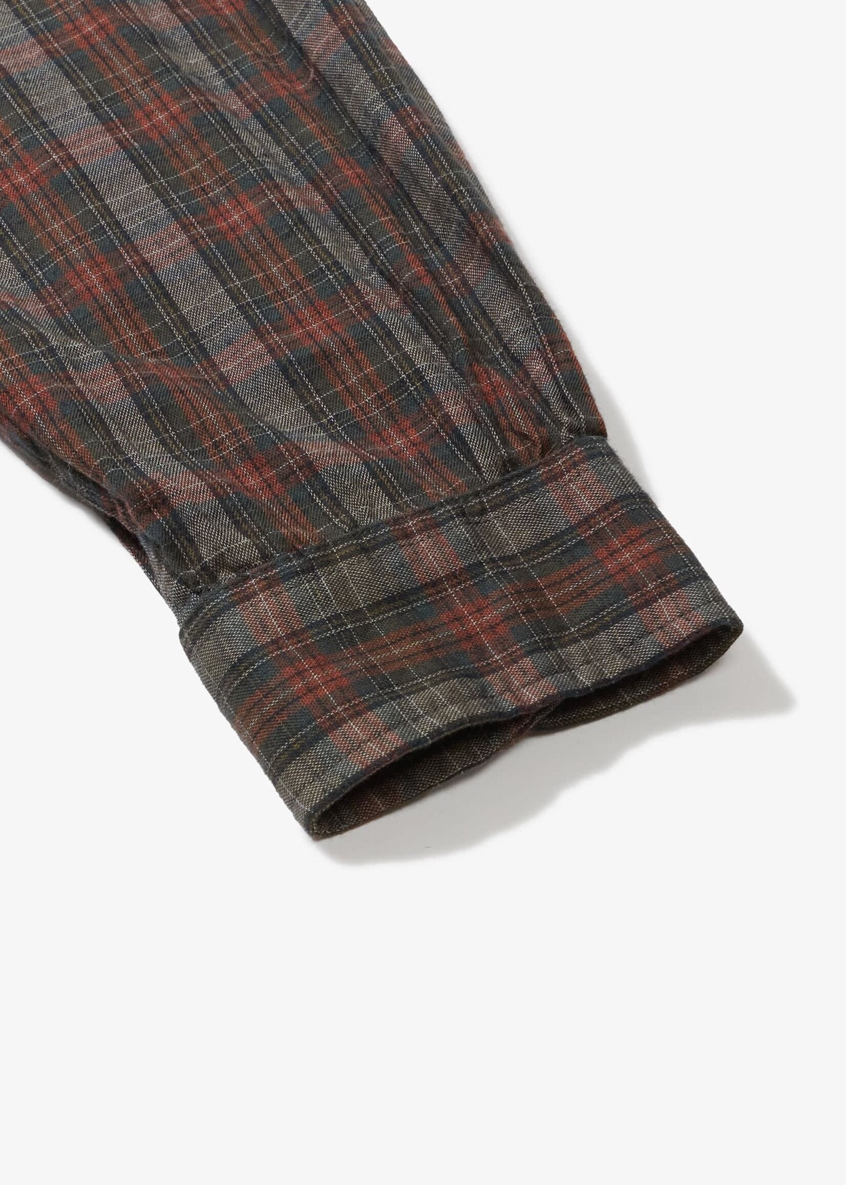 EG 19th Century BD Shirt Olive / Red Smoky Plaid