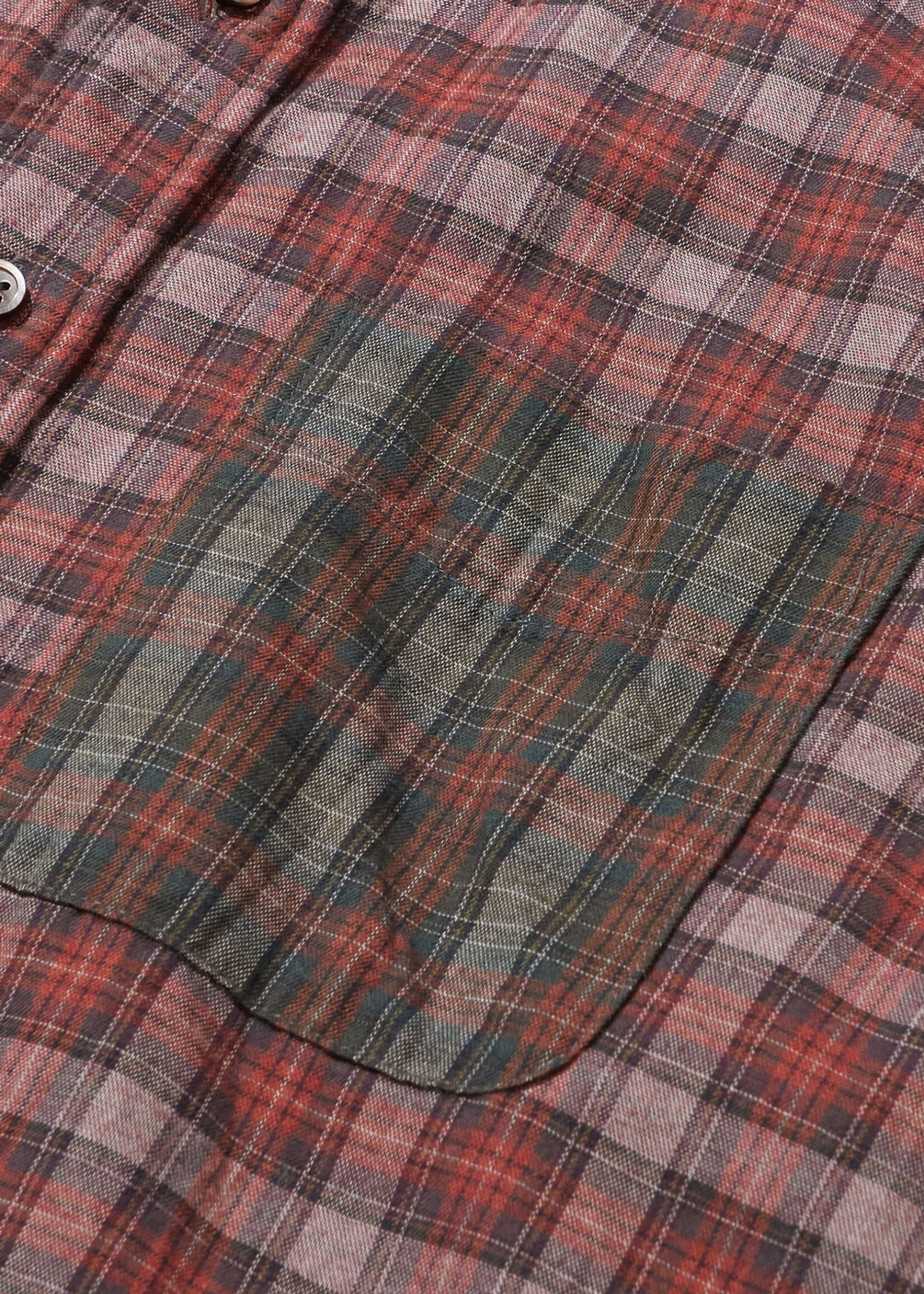 Engineered Garments EG 19th Century BD Shirt Olive / Red Smoky Plaid