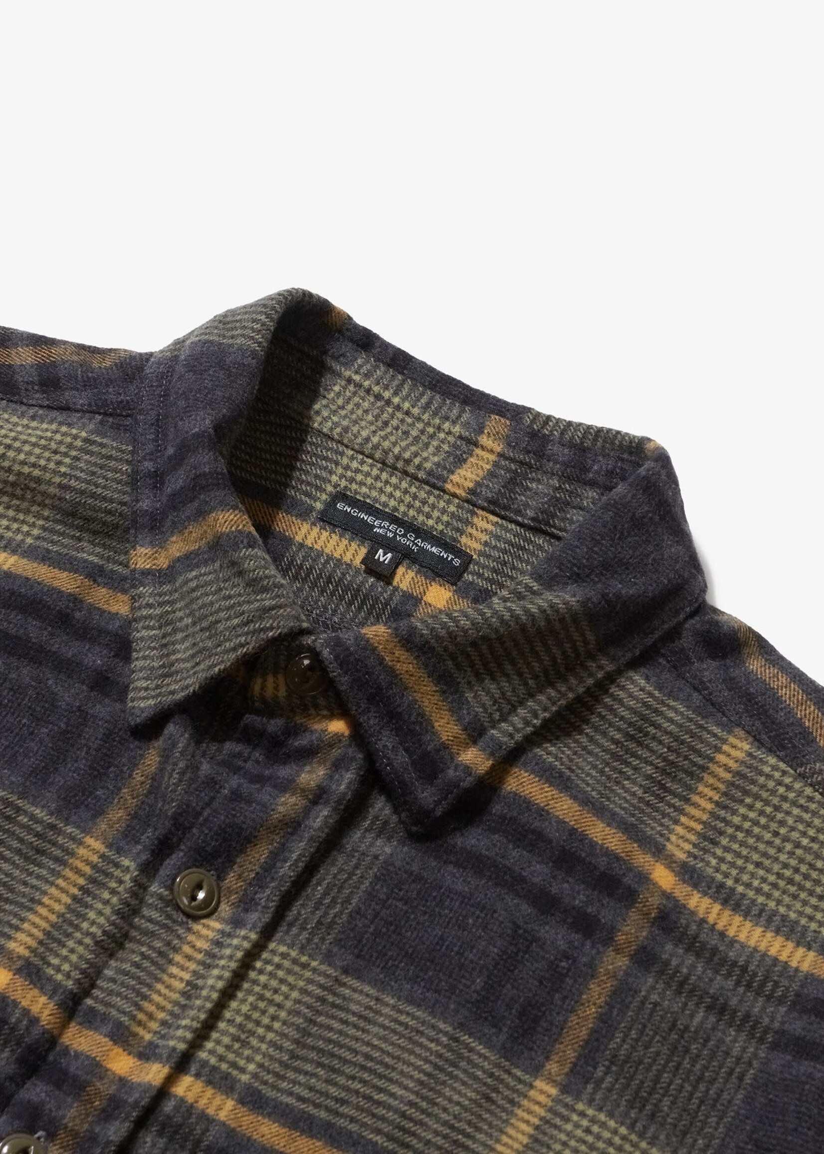 Engineered Garments EG Work Shirt Yellow / Grey Cotton Flannel Plaid