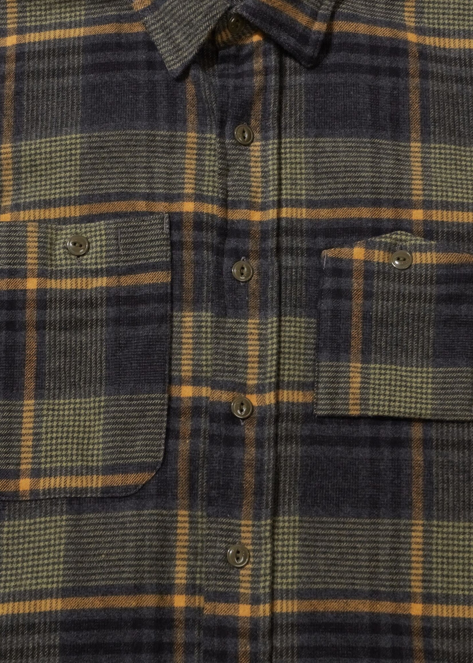 Engineered Garments EG Work Shirt Yellow / Grey Cotton Flannel Plaid