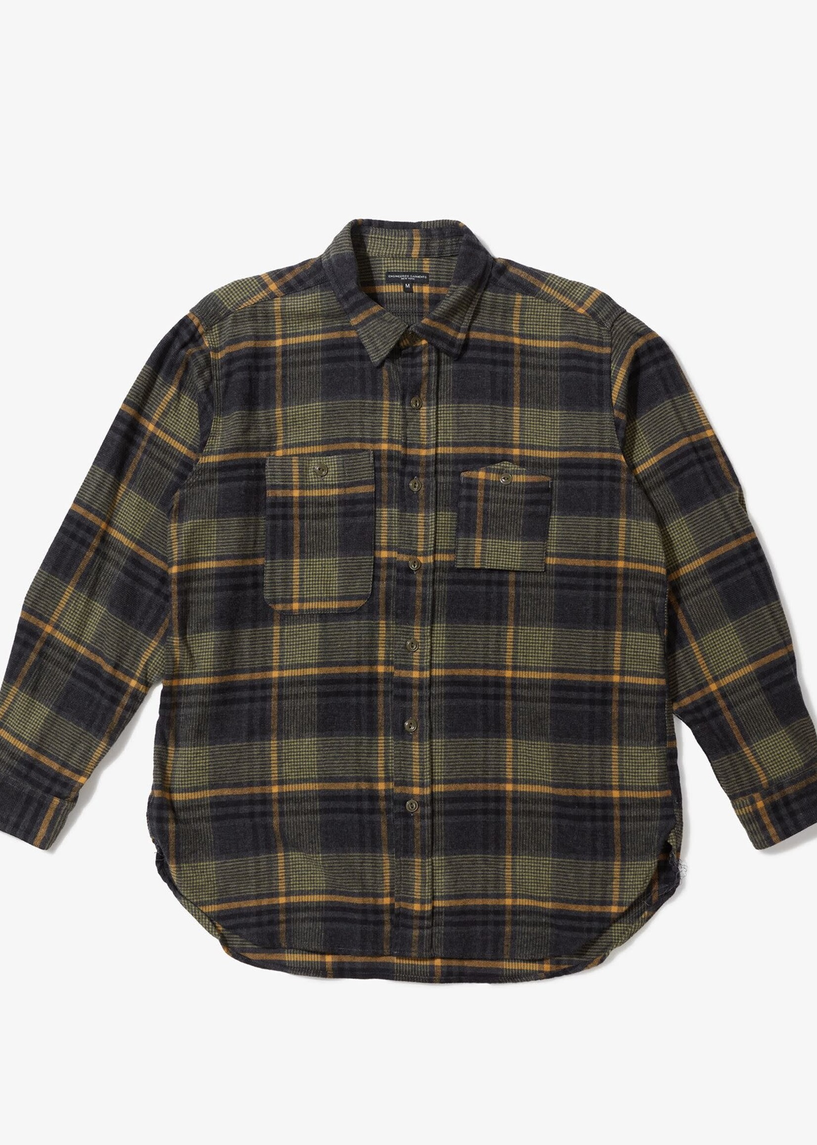Engineered Garments EG Work Shirt Yellow / Grey Cotton Flannel Plaid