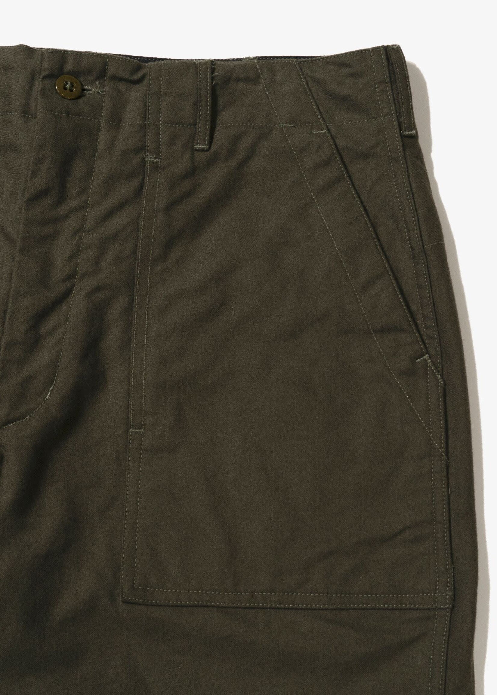 Engineered Garments EG Fatigue Olive Brushed Cotton Herringbone