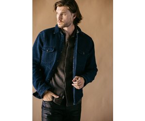 Kato Anvil Shirt Jacket Indigo Quilt Denim (001061501