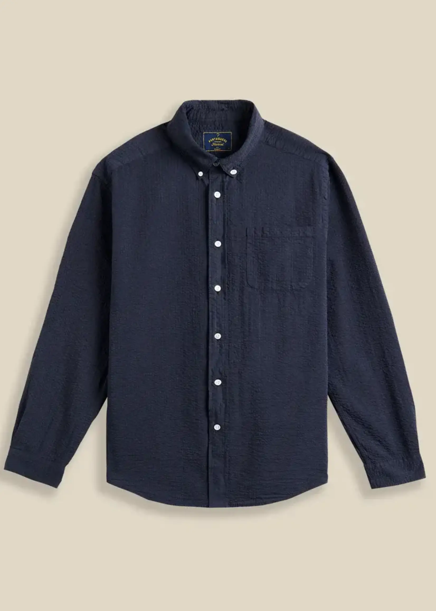Portuguese Flannel Portuguese Flannel Atlantico Navy Seersucker