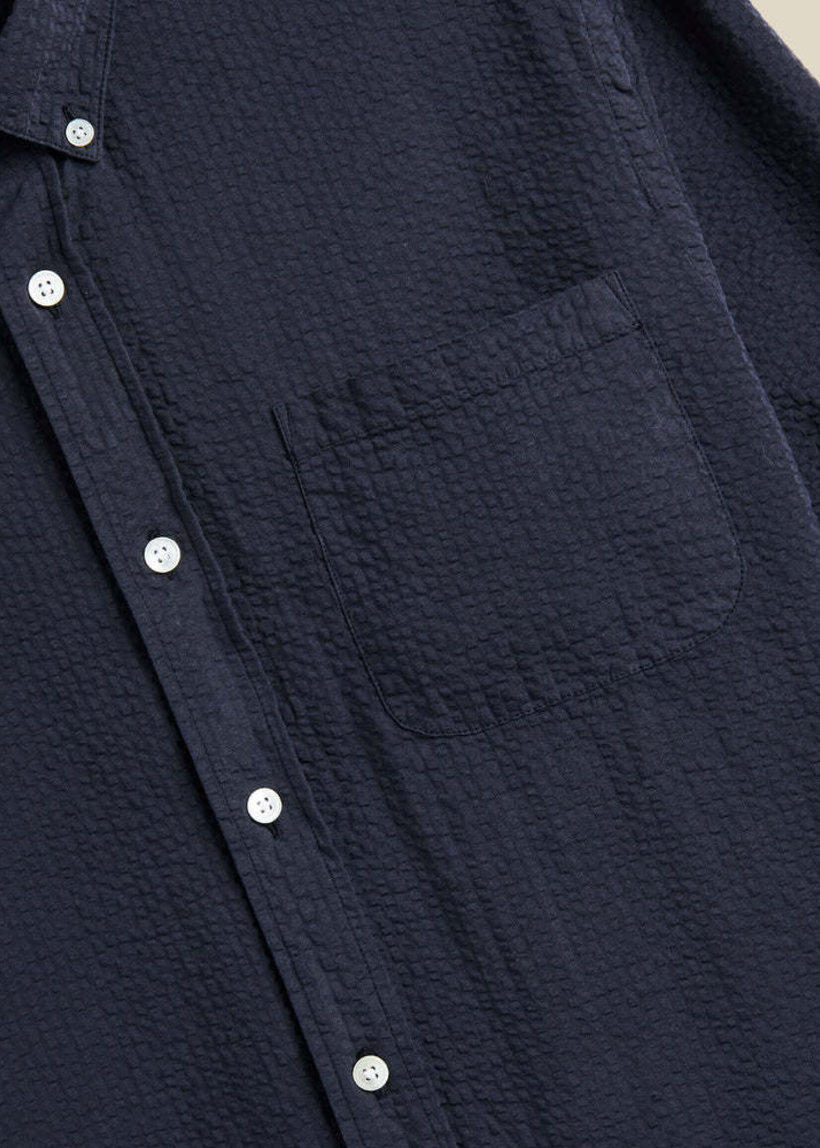 Portuguese Flannel Portuguese Flannel Atlantico Navy Seersucker